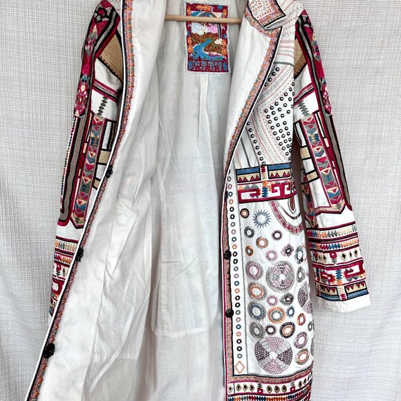 $635 Firm Vintage Y2k Johnny Was Embroidered Jacket Studded Biya Two Ten Ten … - Picture 11 of 16